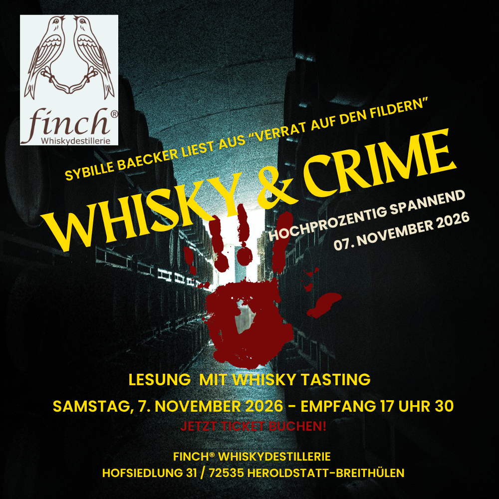 
                  
                    finch® Whiskydestillerie TICKET "Whisky & Crime" - 7. November 2026
                  
                